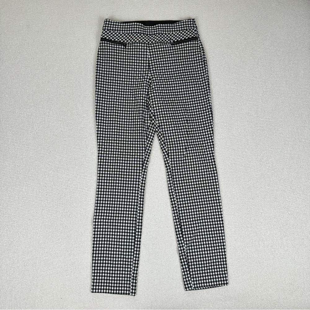 Candie's Audrey Pull On Black and White Gingham Checkered Pants